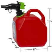 2-GL Scepter SmartControl Gas Can Height 14, Length 9.70, Weight 1.31 Pounds. Fuel Type Gas. Red.
