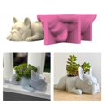 thumbnail image 2 of Silicone Mold Flower Pots Mold Succulent Planter Moulds Dog Shape Concrete Casting Molds Suitable for Crafting Planter, 2 of 4