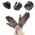 thumbnail image 2 of Unique Bargains 1 Pair Sunblock Mittens Bow Mesh Sun Block Driving Gloves for Women Black, 2 of 5