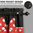 thumbnail image 3 of 2 Piece Set Kitchen Curtains Small Short Cafe Window Curtains Rod Pocket Bathroom Tier Window Treatment Drapes 27.5x24inch, 3 of 4