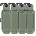 thumbnail image 1 of 4uds. Etiqueta de identificación personalizada, etiqueta ligera con logotipo de TPE, Collar con nombre de mascota, verde militar, 4 Uds., 1 of 6