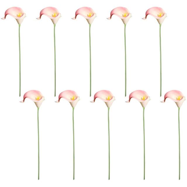 FloreceBien Calla Lily 10 Uds ramo de flores artificiales para boda novia ducha decoración del hogar Flor de lirios de imitación