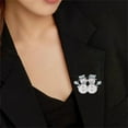 thumbnail image 2 of Rhinestone Christmas Snowman Brooch Pin for Women Unisex Silver Gold-Toned Enamel Pearl AB Crystal Cartoon Badges Brooches Lapel Pins Suit Collar Dress Accessories Xmas Jewelry for Winter, 2 of 6
