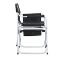 thumbnail image 4 of Portable Padded Camping Chair with Side Table and Storage Pockets,Durable Beach Chair with Soft Backrest&Armrests,Outdoor Chair with Cup Holder for Camping, Tailgates, Beach, and Sports,Black+Gray, 4 of 9