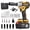 Yellow, variant on VQJTCVLY  Brushless impact driver, 21V Cordless impact wrench 1/2 Inch, 2 × 4.0Ah impact drill tool set, 5 Sockets, 7 Drill, 6 Screws for Car Home Truck Mower Father Dad Husband, Yellow