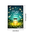 thumbnail image 4 of Jbralid Let Your Light Shine Fireflies Jar Garden Flag For Spring Summer Home Outdoor Garden Yard Door Decor 12x18 inch, 4 of 5