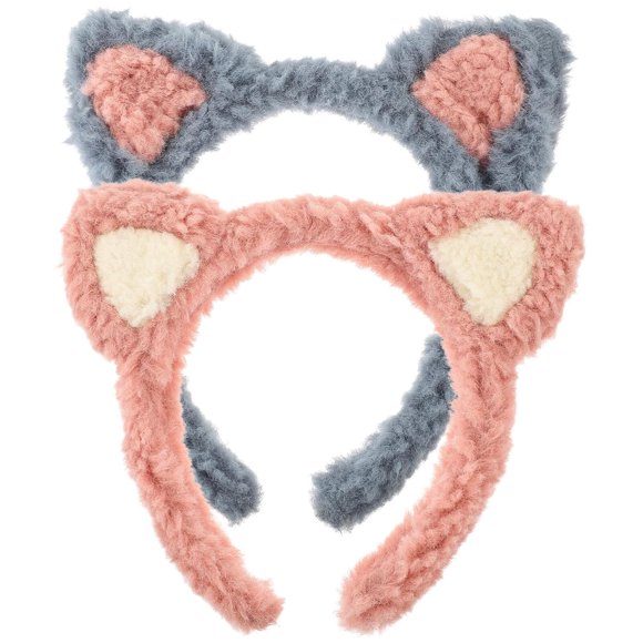 HUGFEGWE 2 Pcs Headband Facial Washing Headdress Washing Face Hairband Face Washing Hairband Shower Headdress Makeup Hairband Korean Hair Accessories Make up Miss Fabric Rabbit CA919-104805