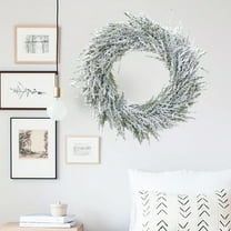 Snow Flocked Christmas Tree Garland Decoration Snowy Artificial Christmas Garland Winter Frosted Holiday Garland Christmas Party Wedding Table Fireplace Decoration 5.91ft