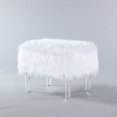 thumbnail image 3 of Chic Home Ricco Modern Contemporary Faux Fur Acrylic Leg Ottoman, 3 of 6