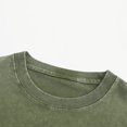 thumbnail image 5 of Homenesgenics Mens Shirts Men Tops T Shirts for Man Men's Casual Round Neck Solid Color Sports Washed Cotton Retro Distressed T-Shirt Green XL, 5 of 8