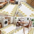 thumbnail image 5 of 3'x5' Rug for Living Room Bedroom, Yellow Daisy Washable Area Rugs Non-Slip Carpet Mats, Spring Summer Pastoral Garden Floral Blossom Indoor Low Pile Area Rug Runner for Kitchen, Mudroom, 5 of 8