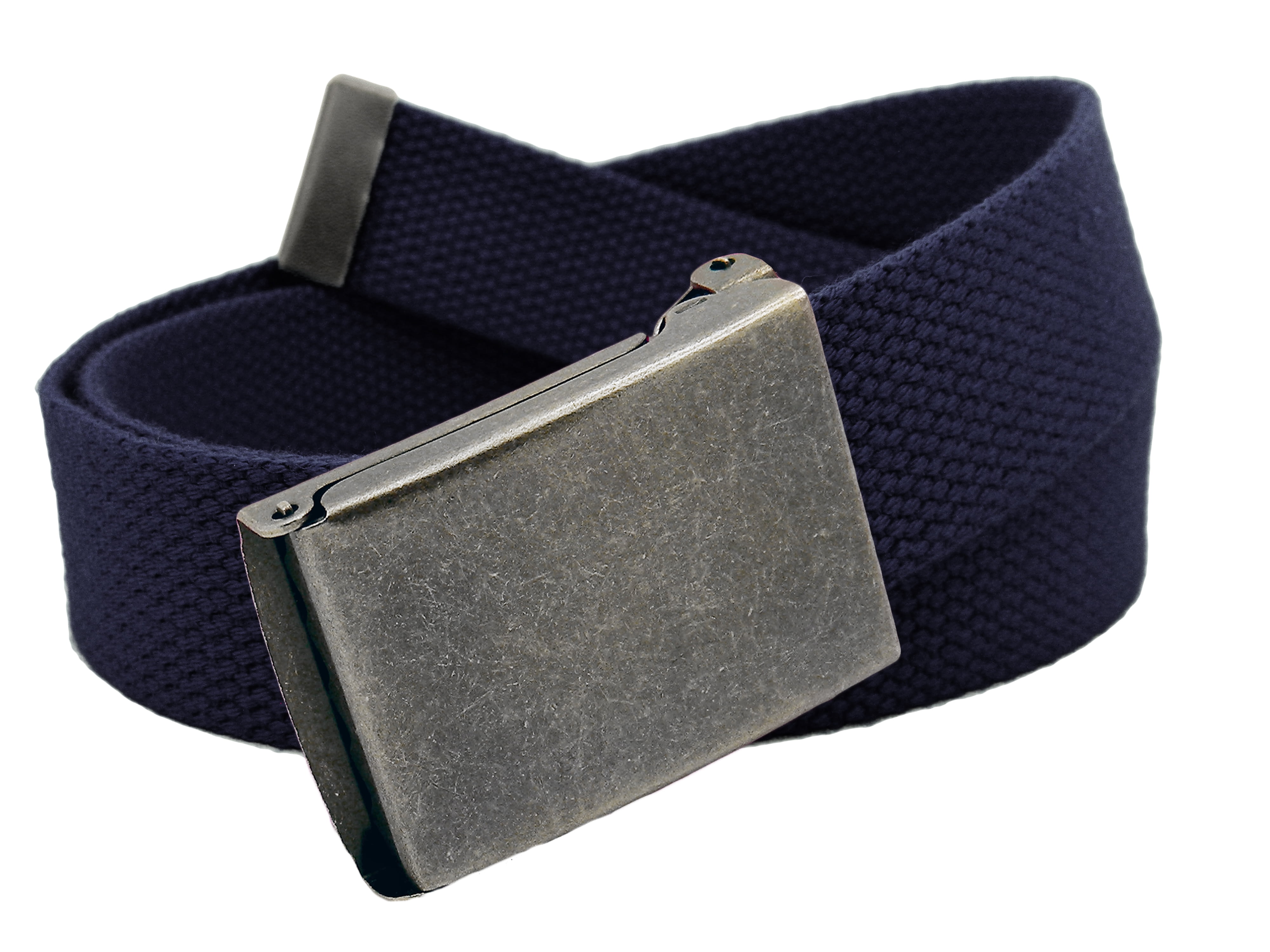 Build A Belt - Men's Distressed Silver Flip Top Military Belt Buckle