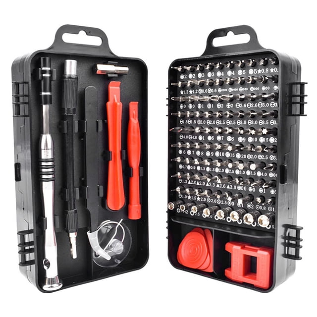Juego de destornilladores 110 en 1 para reparación de teléfonos, kit de destornilladores magnéticos multifuncionales para computadora portátil y reloj