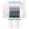 thumbnail image 6 of No Hook Shower Curtain with Snap-in Liner, Blue Brown Grey Waterproof Fabric Bathroom Curtains, Vintage Stripe Farmhouse Wood Grain Bath Curtains & Mesh Top Window 72"x96" Extra Long, 6 of 6