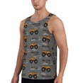 thumbnail image 2 of Easygdp Construction Machines Men's Tank Top, Sleeveless Muscle T Shirts, Breathable, Quick-Dry, Loose for Gym, Running, Fitness - 3X-Large, 2 of 9