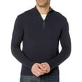 thumbnail image 3 of CALVIN KLEIN Mens Navy Long Sleeve Collared Classic Fit Quarter-Zip Pullover Sweater XL, 3 of 5