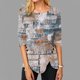 thumbnail image 1 of Camisetas de estampado de cuello redondo Ichuanyi Mujeres ICHUANYI WER2023082205820, 1 of 4