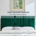thumbnail image 3 of Sutaifuri Queen Size Velvet Upholstered Bed Frame with Tufted Headboard Platform Bed, 3 of 8