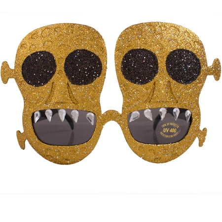 Veil Entertainment Glitter Monster Skulls Oversized Costume Sunglasses