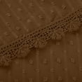 thumbnail image 5 of VANLOFE T-Shirts for Women Gift for Bathday Fashion Women Casual Solid Short Sleeve V-Neck Lace T-Shirt Blouse Tops Khaki Casual Shirts, 5 of 8