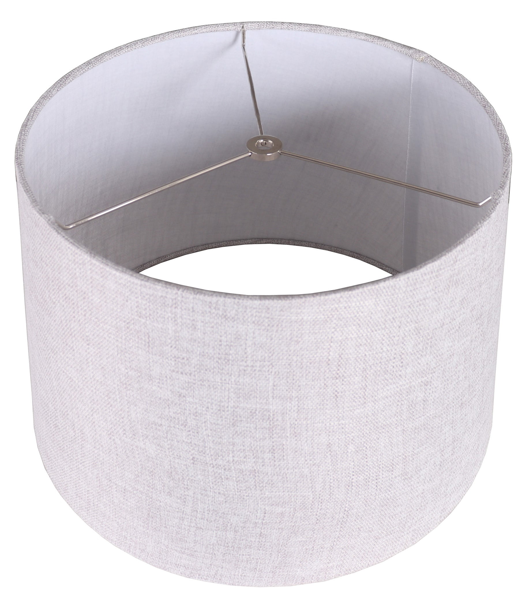 Better Homes & Gardens  13"Length x 15"Width x 10"Height Gray Fabric Drum Shade, Adult Use