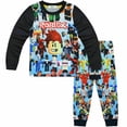 thumbnail image 1 of Ensemble de Pyjama Décontracté pour Enfants Garçons Filles Roblox Imprimé Col Rond Manches Longues + Pantalon, 1 of 2