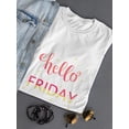 thumbnail image 3 of Hello Friday With Yellow Stars T-Shirt Women -Image by Shutterstock, Female Large, 3 of 4