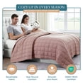 thumbnail image 3 of Casa Platino Bed Comforter Queen Size - Soft Pre-Washed Quilted Blanket - Lightweight Queen Size Comforter - All Season Queen Comforter - Microfiber Down Alternative Comforter Queen Size - Sepia Rose, 3 of 8