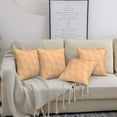 thumbnail image 7 of Throw Pillow Covers, Twill Bacon Print Yellow Soft Square Pillow Cases with Invisible Zipper for Couch Bed Sofa, Farmhouse Fall Home Decor 12"x12", 7 of 7