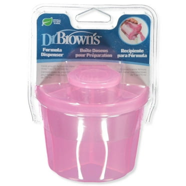 Dr. Brown's Baby Formula Dispenser with Snap-On Lid Travel Lid, Pink, 27 oz, 1 Pack