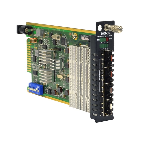 FRM220-10G-3R - 10G rate SFP  to SFP  slot media converter (transponder) with two independent channels