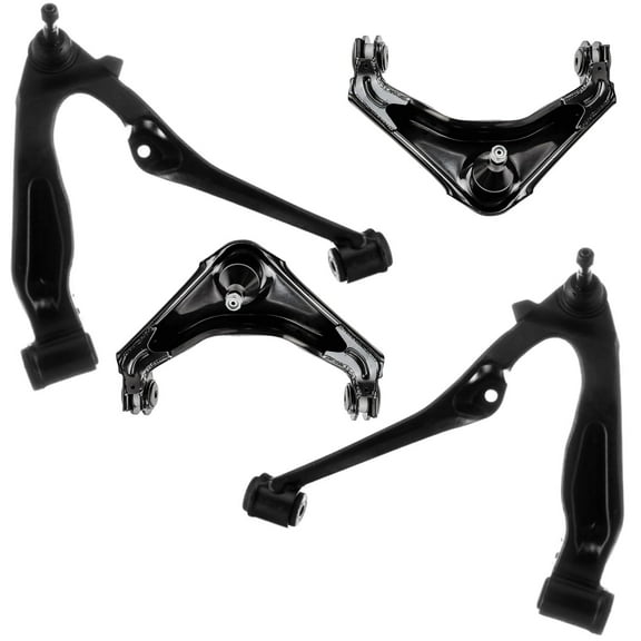 Detroit Axle - 4pc Front Control Arms for Chevy GMC Silverado Sierra 2500 3500 HD, Suburban Avalanche Yukon XL 2500 Hummer H2, Upper and Lower Control Arms with Ball Joints Assembly Replacement