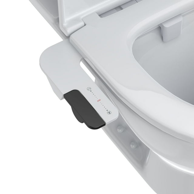 Accessoire de Bidet pour Toilette – Bidet à Double Buse Non Électrique avec Pression d'Eau Réglable, Buses Autonettoyantes et Rétractables, Installation Facile – Lavage Féminin et Arrière – Levier Noir + Blanc