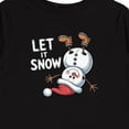 thumbnail image 4 of Inktastic Let It Snow Christmas Snowman Boys or Girls Long Sleeve Toddler T-Shirt, 4 of 5