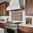 thumbnail image 4 of Mi Alma Peel & Stick Tiles - Pink Beige Dark Green Floral Vinyl Backsplash 12x12, 4 of 16