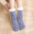 thumbnail image 2 of iHPH7 Womens Slipper Socks House Socks for Women Indoor Women's Crew Socks Non Slip Socks Anti Slip Socks for Women Slippers Socks for Women Thick Socks Blue One Size, 2 of 4