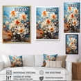 thumbnail image 4 of Designart "Gray And White Daffodils In Bold Colors III" Daffodils Floater Framed Canvas Wall Art, 4 of 5