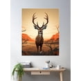 thumbnail image 2 of Graceful Gazelle Mid-Leap T-Shirt: Pay Tribute To Nature'S Elegance Poster Wall Art, Modern Wall Decor For Living Room Bedroom, 12x18 UNFRAMED, 2 of 3