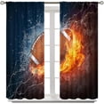 thumbnail image 2 of Soccer Goal Post Curtains for Boy Home Decor, Football Sports Stadium Blackout Rod Pocket Thermal Insulated Drapes Darkening Window Curtain for Bedroom Living Room 42x54 Inch, 2 of 4