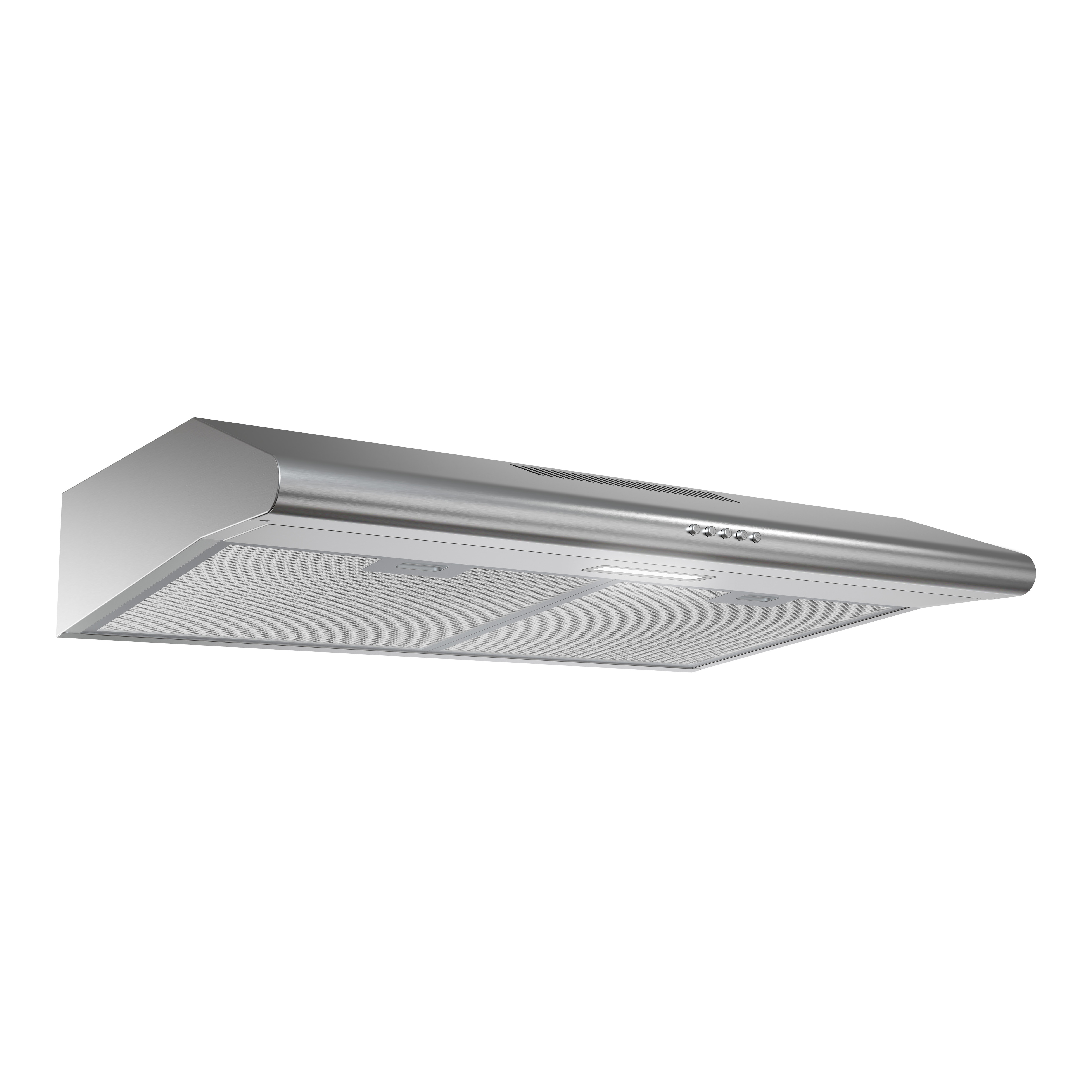 Streamline 30 in. Stornara Convertible Undermount 80 CFM Range Hood in Brushed Stainless Steel with Mesh Filters, Push Button Control, LED Light