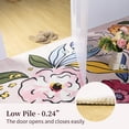 thumbnail image 2 of Wondo Washable Non-Slip 5x8 Floral Area Rug - Soft Pink Low Pile Floor Carpet with Botanical Big Flower Design for Girls Bedroom, Living Room, Dining Room, Kids Classroom Office, 2 of 9
