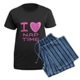 thumbnail image 5 of CafePress - Pink I Heart (Love) Nap Time Women's Dark Pajamas - Women's Short Sleeve Print T-Shirt and Pants Dark Cotton Pajama Set, 5 of 7