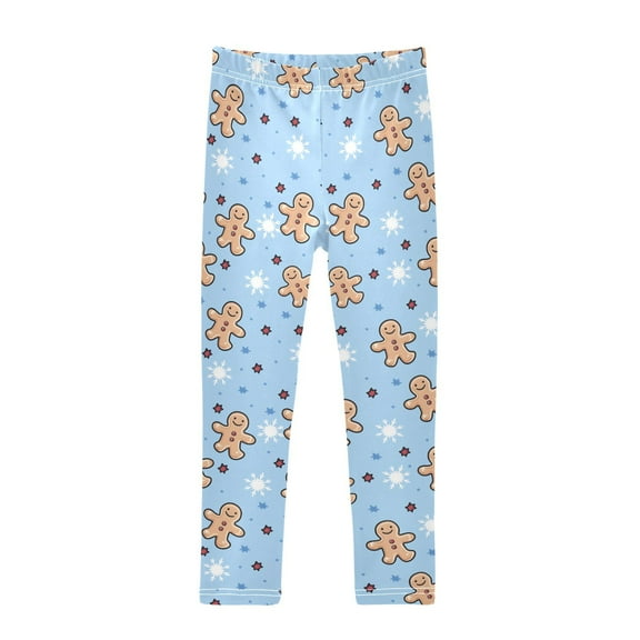 joogoo Girls' Leggings Gingerbread Man Snowflake Yoga Pants 6T