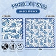 thumbnail image 2 of Easter Scalloped Cocktail Napkin Blue Chinoiserie Floral Bunny Paper Napkin Disposable Rabbit Flower Dinner Dessert Napkin for Spring Party Supplies, 2 of 4