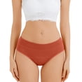 thumbnail image 4 of Nestiefly Womens Underwear Seamless High Waisted Panties | Full Coverage, Lightweight, Soft Stretch Breathable, Tagless Briefs 2026 Ginger L, 4 of 6