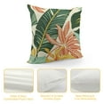 thumbnail image 4 of Acheng Tropical Pillow Covers Summer Hawaiian Style Coral Orange Aqua Blue Green Leaf Print Decorative Throw Pillows Outdoor Modern Decorations Pillow Cases for Couch Sofa Bed Decor  White, 4 of 5