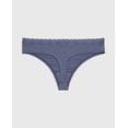thumbnail image 5 of Ultrasoft Modal Cheeky Thong Panty with Lace Trim In Vintage Indigo, 5 of 5