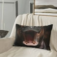 thumbnail image 5 of Lsque Playful Baby Hippo Splash Pattern Pillow Case – Soft & Cozy Throw Pillow Cover, Hypoallergenic Cushion Case for Sleeping Women with Envelope Closure-14"x20", 5 of 6