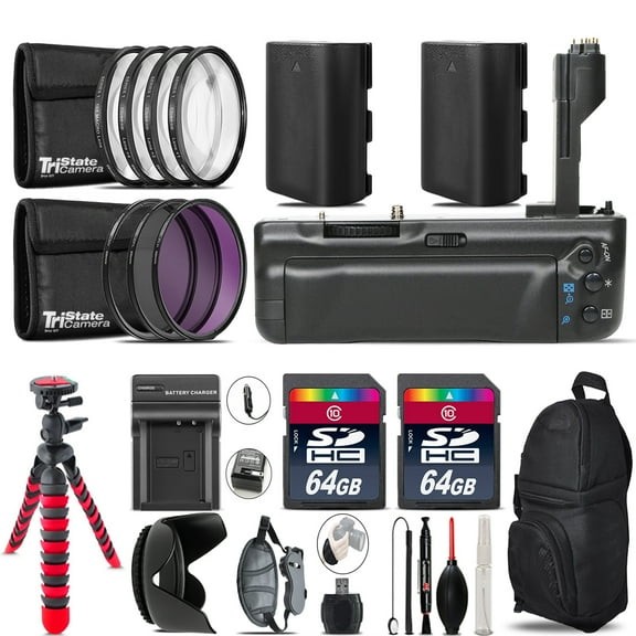 Battery Grip for Canon 5D Mark III / 5DS   2x LP-E6 Battries    128GB Kit - 77mm