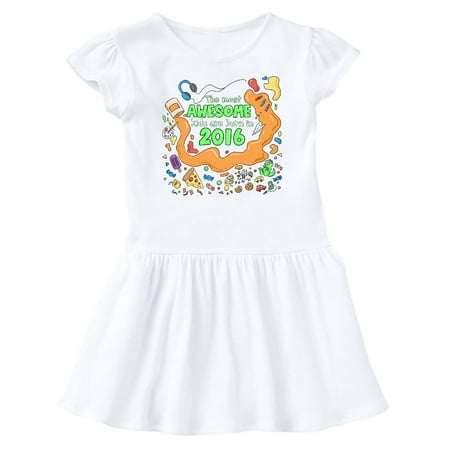

Inktastic The Most Awesome Kids are Born in 2016 Gift Baby Girl Dress